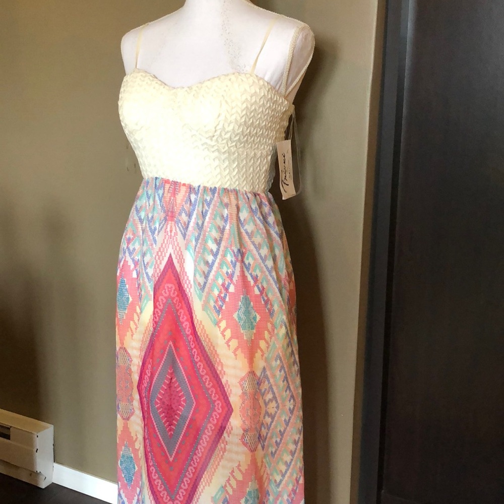 Maxi Dress size Medium, open back.NWT